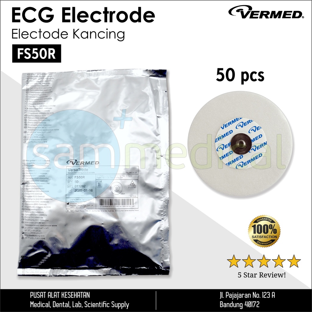 VERMED ECG Electrode Kancing Dewasa @50pcs