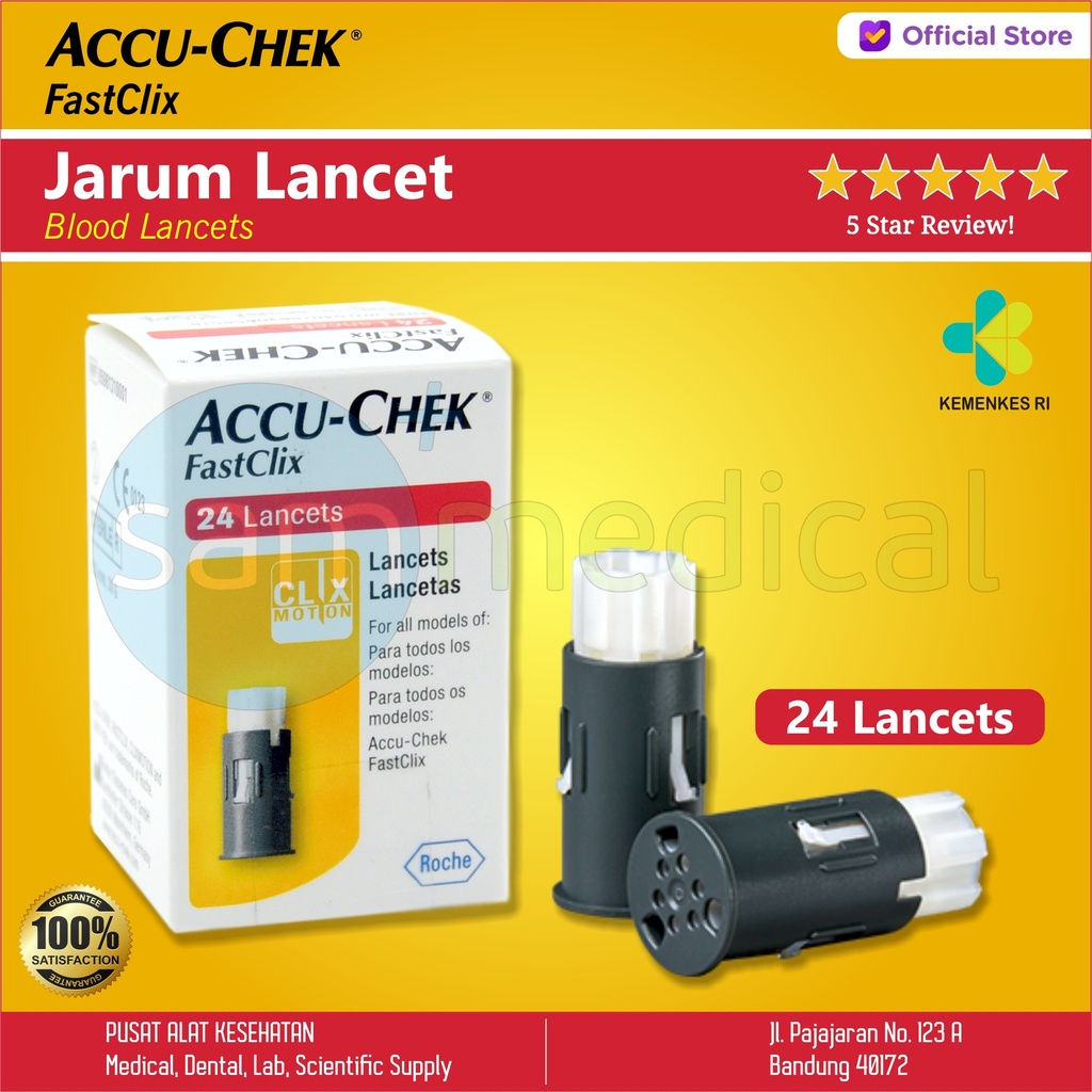 [00120200306] Accu Chek Guide Jarum Fast Clix - 24 pcs