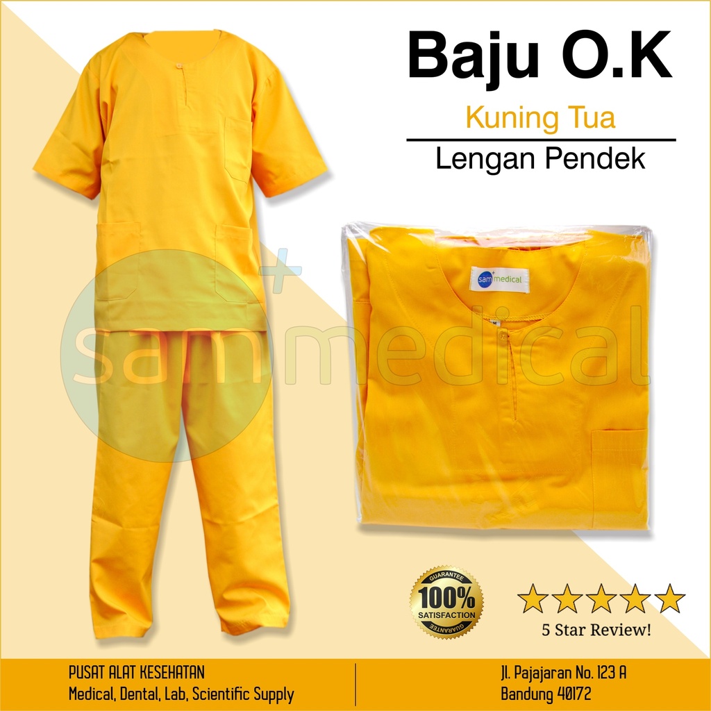 [00120200307] Baju O.K Kuning Tua Pendek Size M