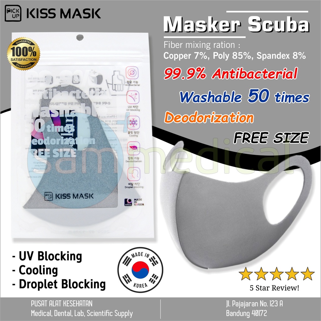 KISS MASK Masker Scuba / Scuba Mask 99.9% Antibacterial
