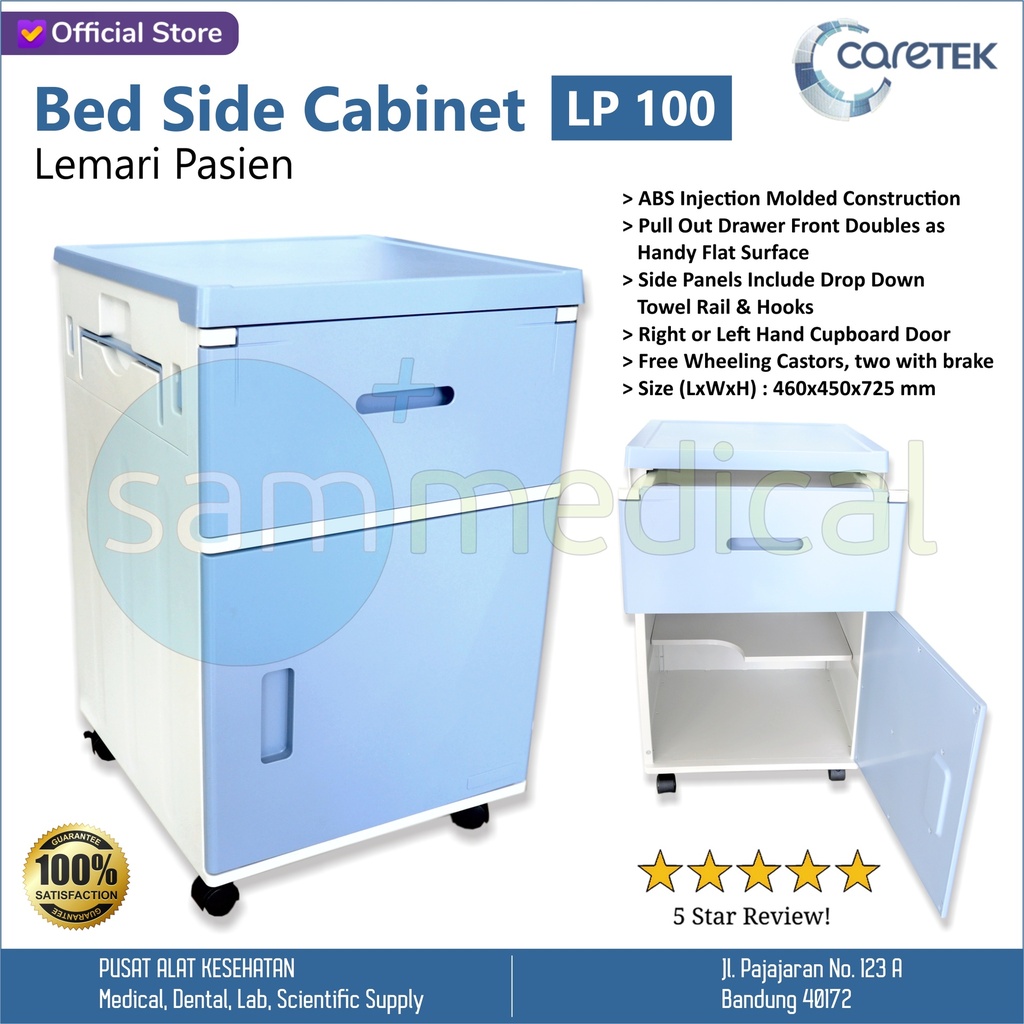 [00120200514] Caretek Bed Side Cabinet - LP 100