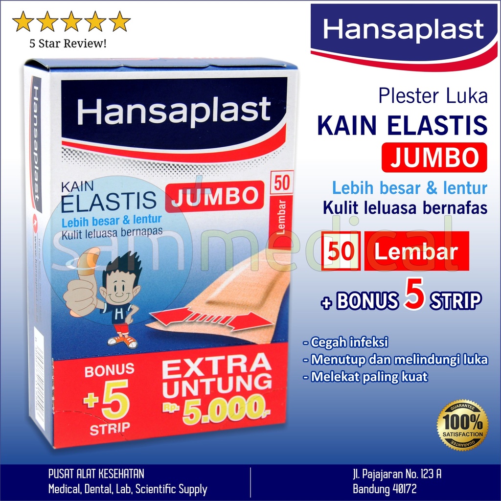 [00120200515] Hansaplast Kain Elastis Jumbo @50pcs