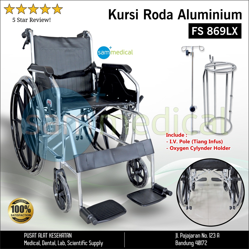 Kursi Roda Aluminium FS 869LX (Ecat)