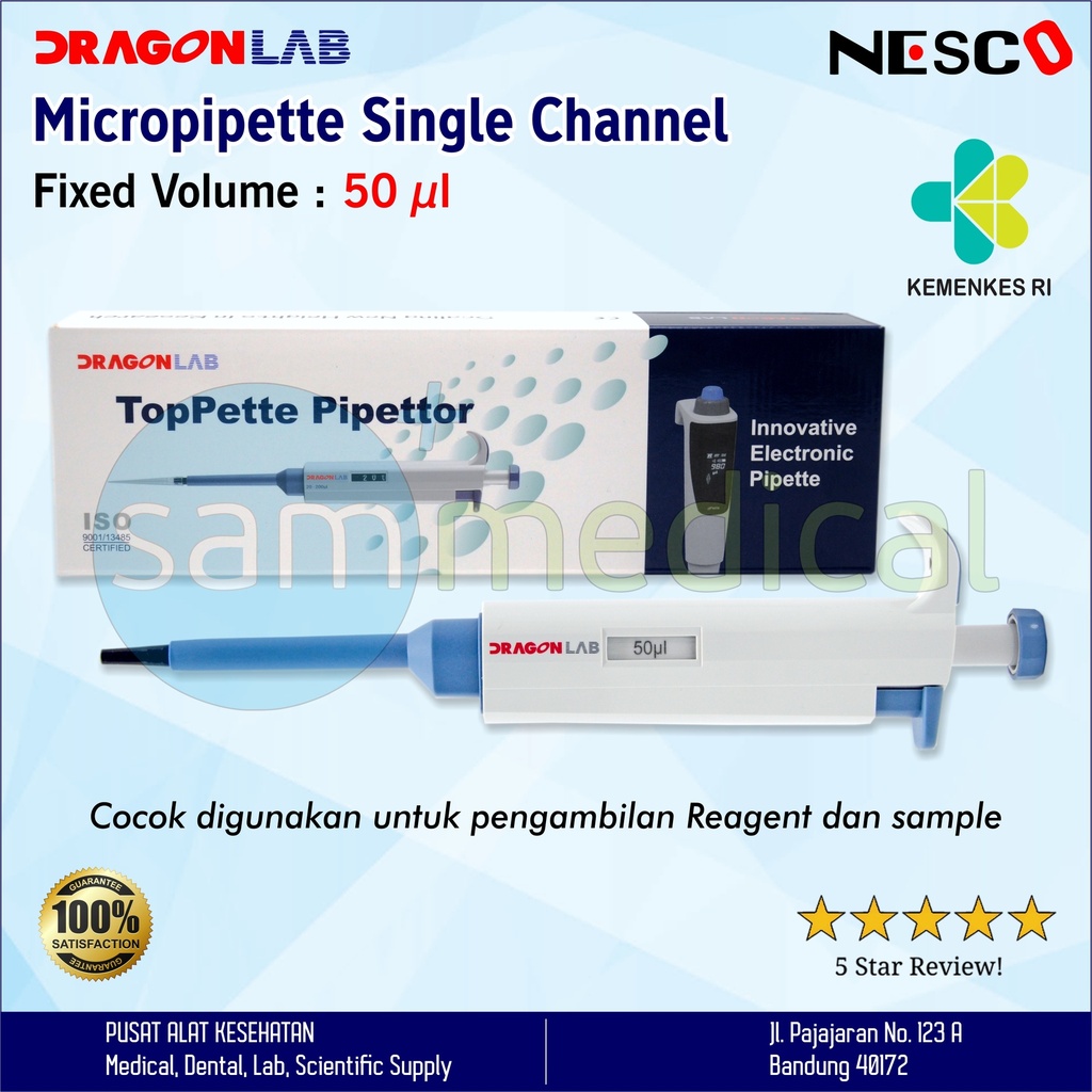 Nesco Dragon Lab Micropipette Single Ch Fix 50ul