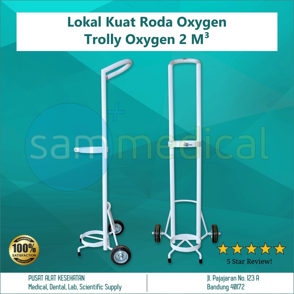 [00120200586] Lokal Roda Oksigen / Trolly Oxygen 2m3 (Premium)