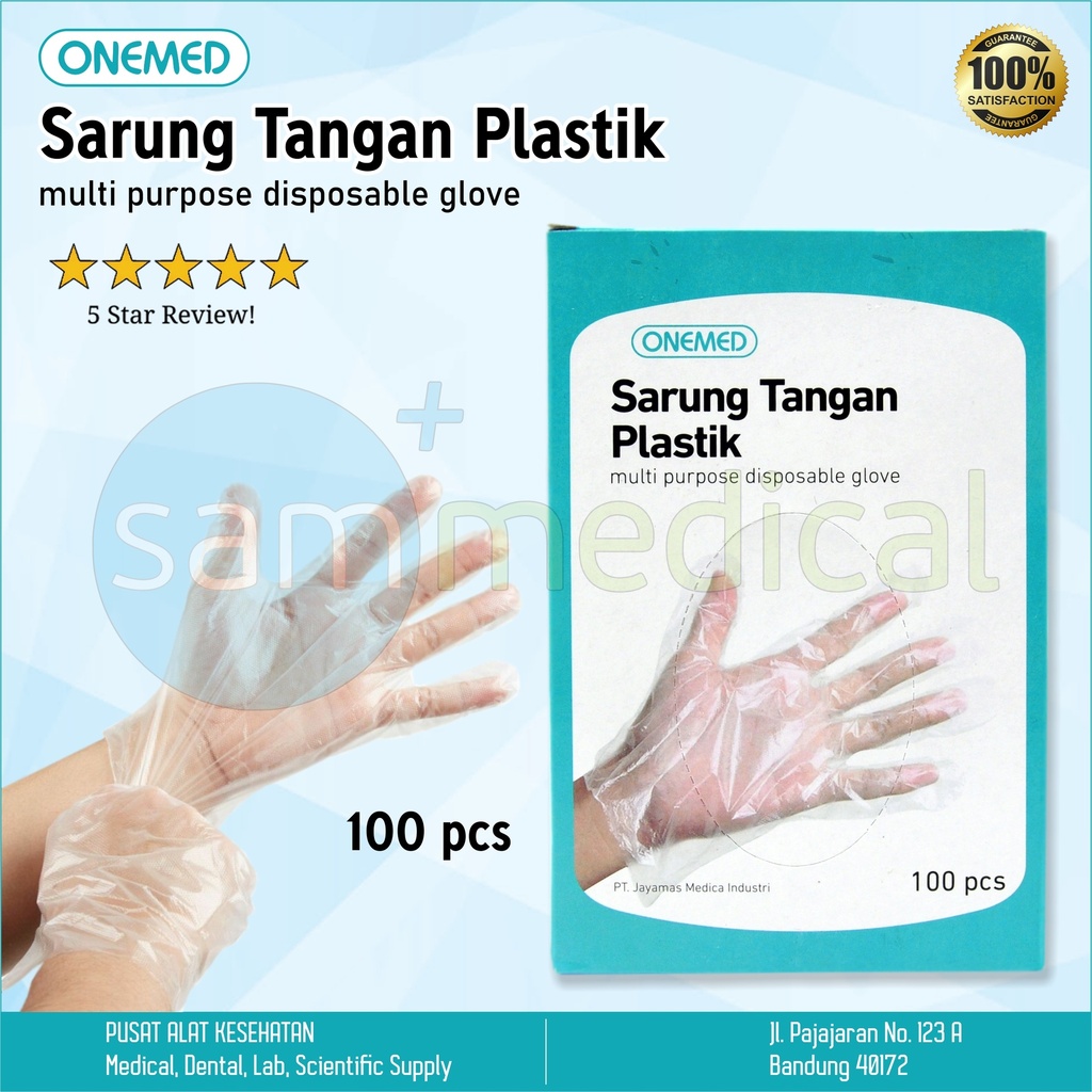 One Med Sarung Tangan Plastik @100pcs