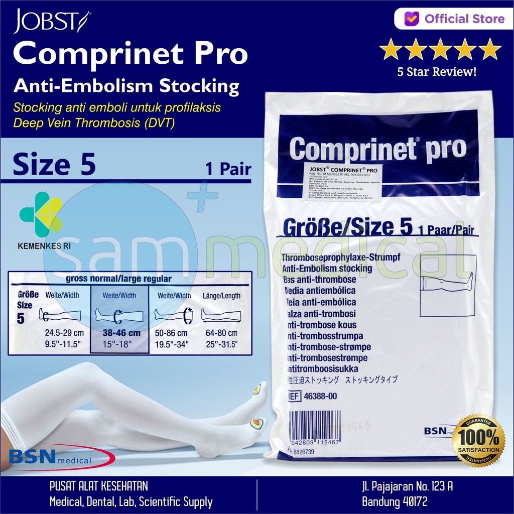 [00120210021] BSN Comprinet Pro Thigh White Open Toes Size L - No 5