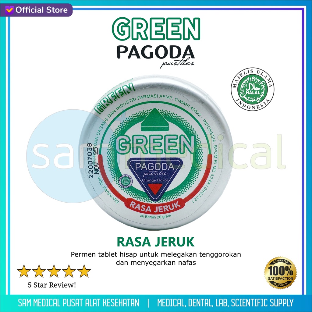 [00220210001] Pagoda Green Pastiles @20gr