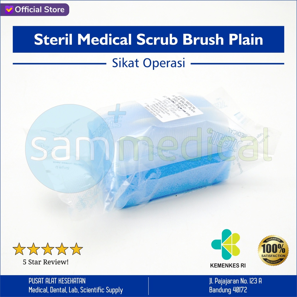 [00120210088] Steril Medical Scrub Brush Plain / Sikat Operasi