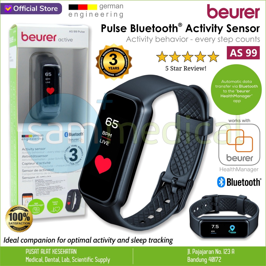 [00120210089] Beurer Pulse Bluetooth® Activity Sensor AS 99