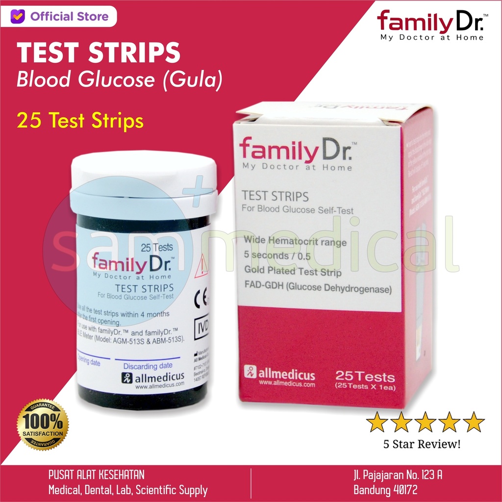 [00120210137] Family Dr Glucose Strip isi 25pcs