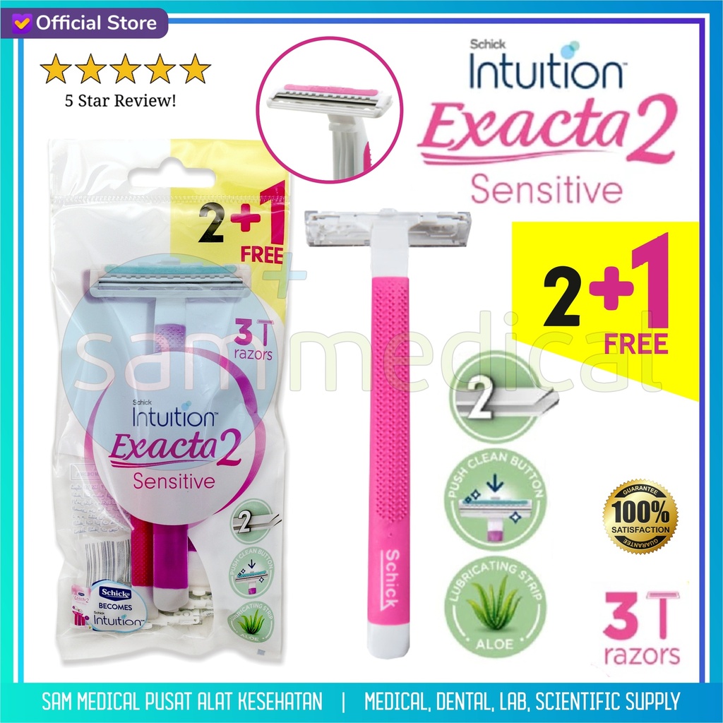 Schick Exacta 2 Sensitive Women 2 + 1 Pink