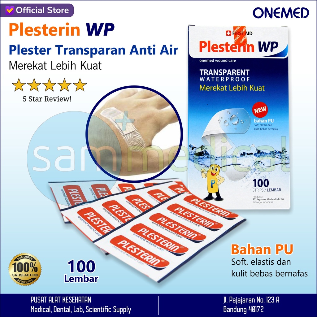 [00120210192] One Med Plesterin WP / Plester Transparan @100pcs