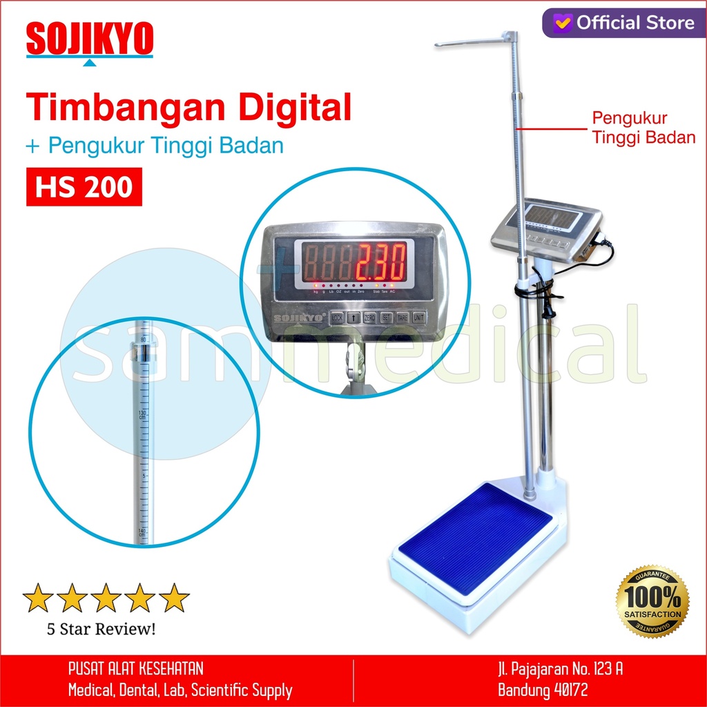 [00120210205] Sojikyo Timbangan Digital + Tinggi Badan HS 200 / HS 20P