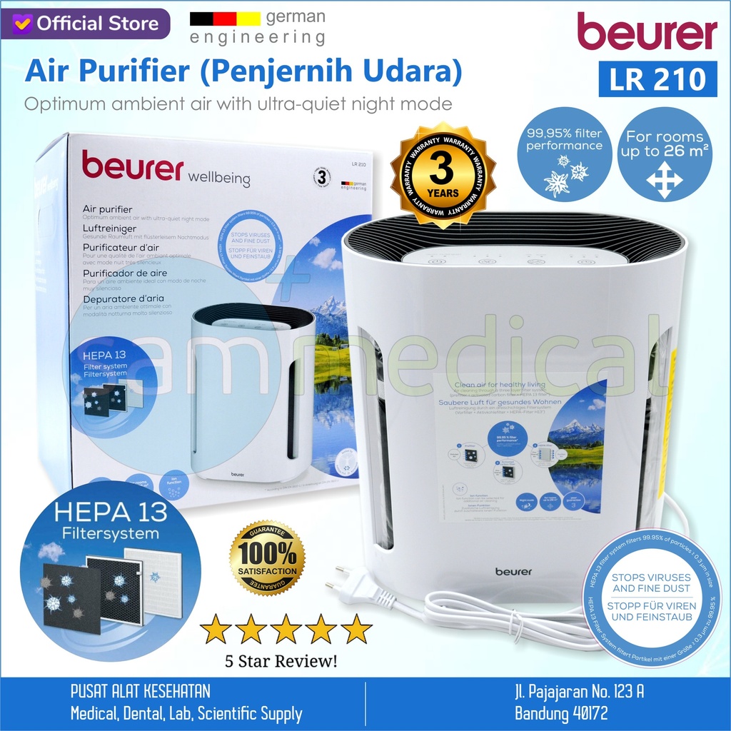 [00120210292] Beurer Air Purifier / Penjernih Udara LR 210