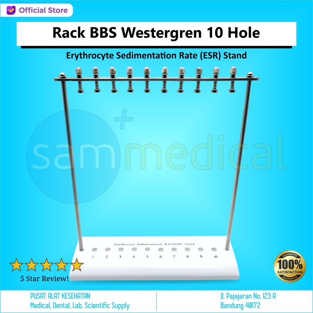 [00120210319] Rack BBS Westergren 10 Hole Bahan Besi/ Chrome