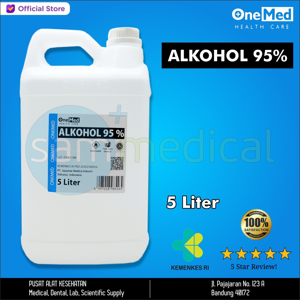 [00120210333] One Med Alkohol 95% Galon - 5 liter