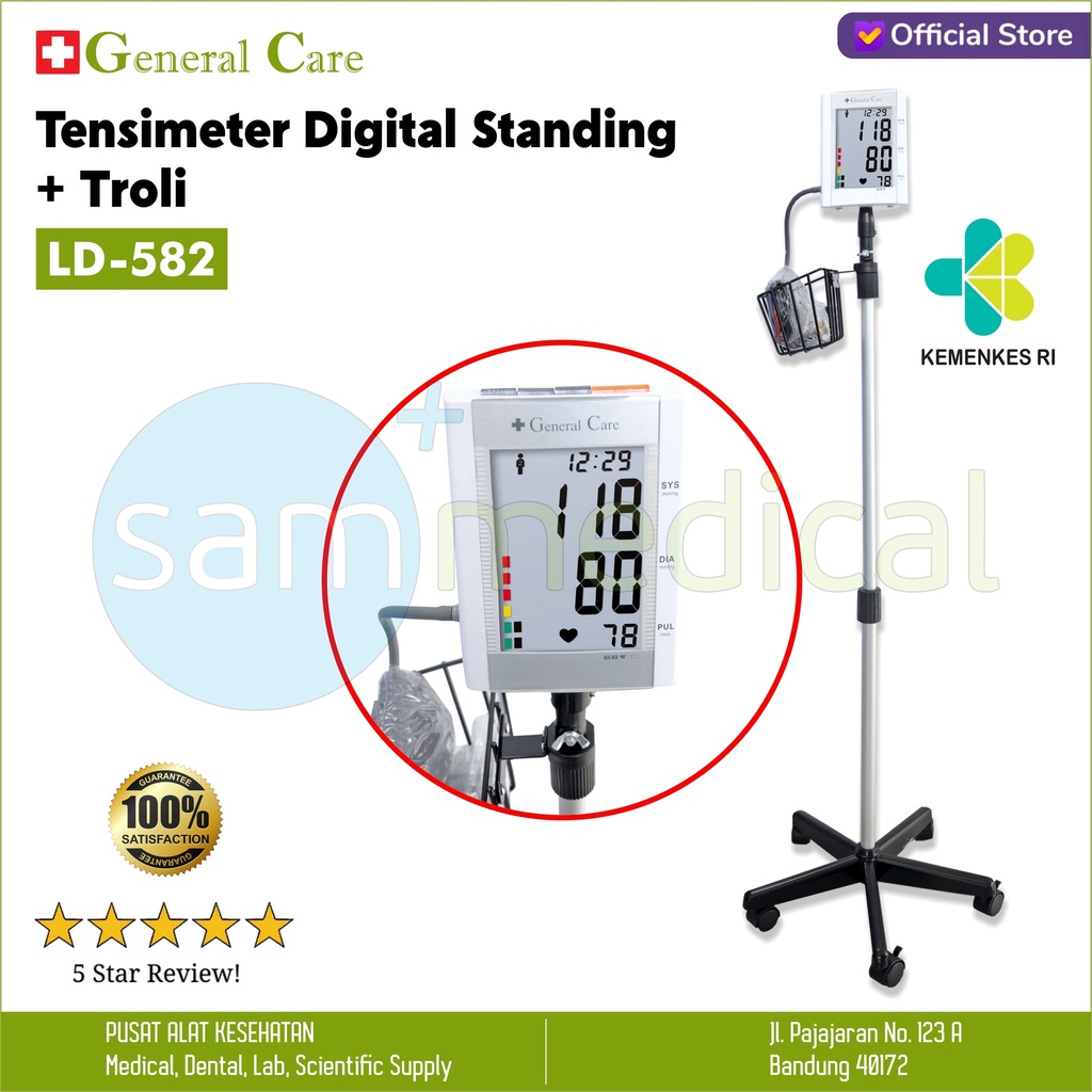 Discontinue General Care Tensimeter Digital Standing + Troli - LD-582