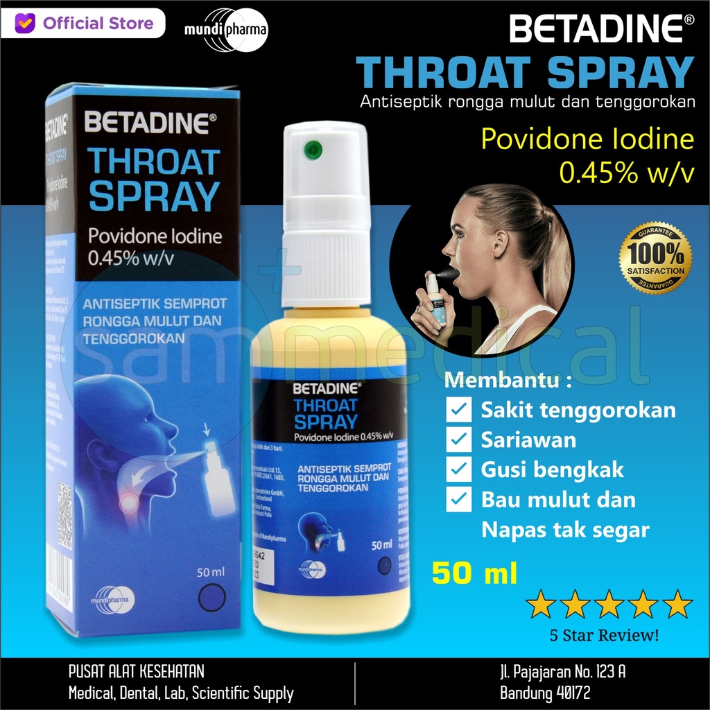 [00120210338] Betadine Sore Throat Spray 50ml