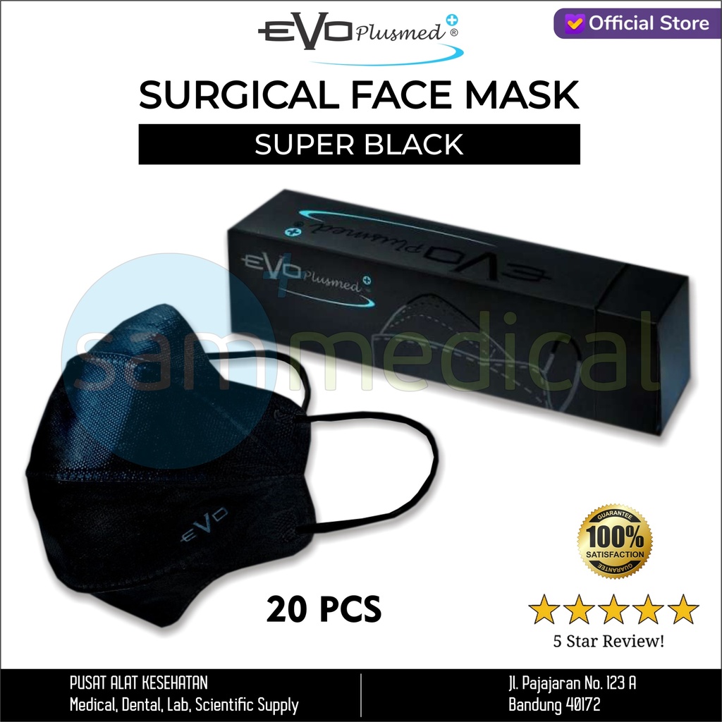 Evo Plusmed Ear Loop SUPER BLACK @20pcs
