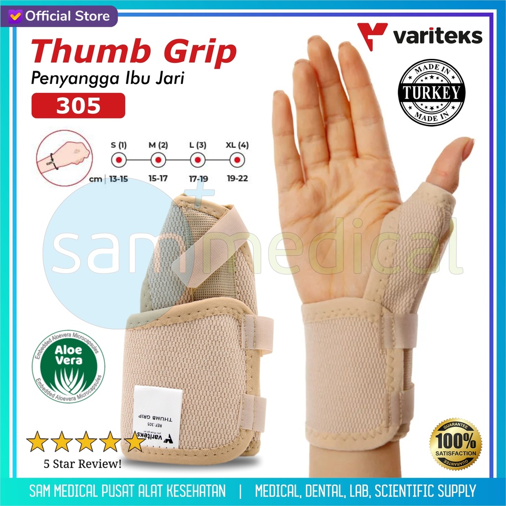 Variteks Wrist Splint Thumb Grip Size S - VAR 305