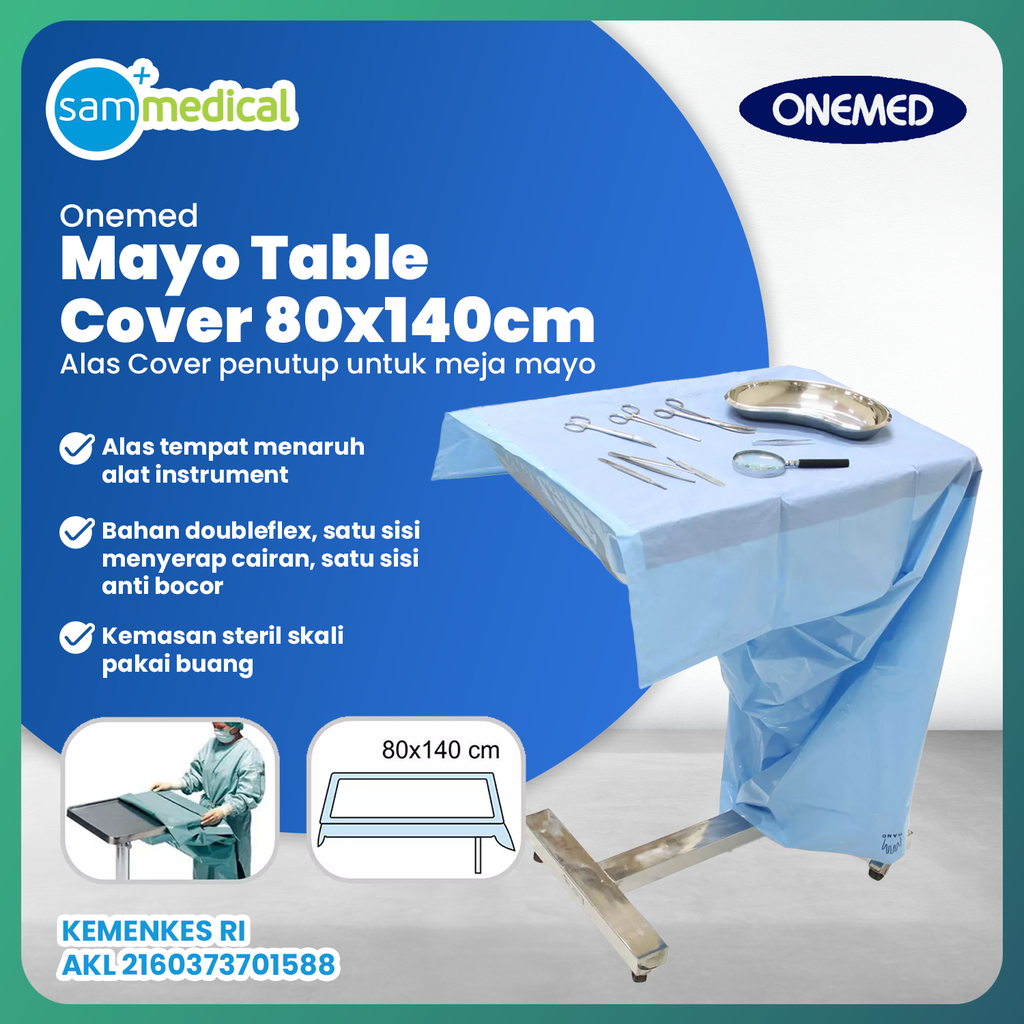 [00120210423] One Med Mayo Table Cover / Alas Meja Periksa 80x140cm