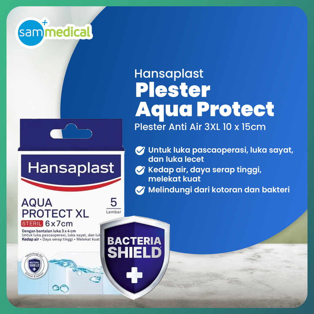 [00120210441] Hansaplast Aqua Protect Steril XL 6x7cm @pcs