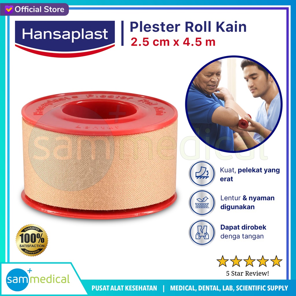 [00120210442] Hansaplast Plester Rol Kain 2.5cmx4.5m