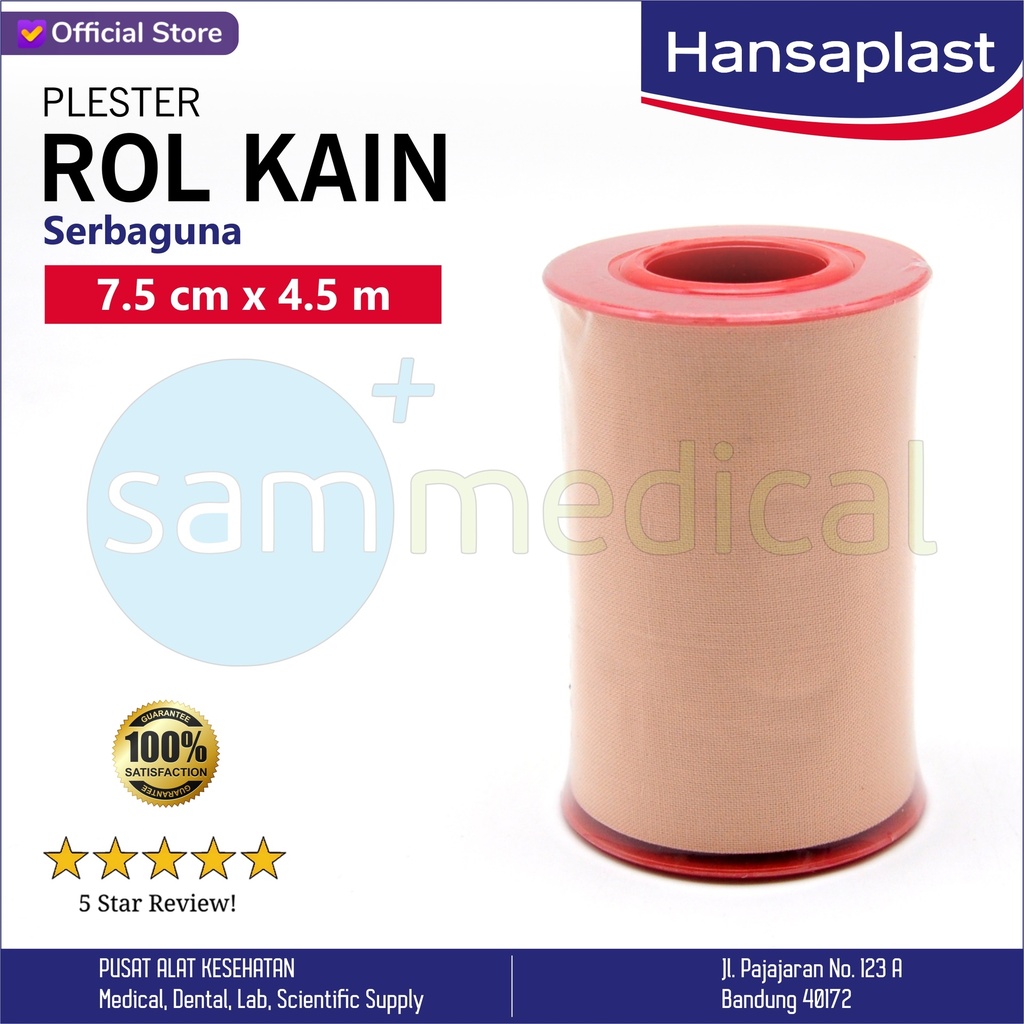 [00120210444] Hansaplast Plester Rol Kain 7.5cmx4.5m