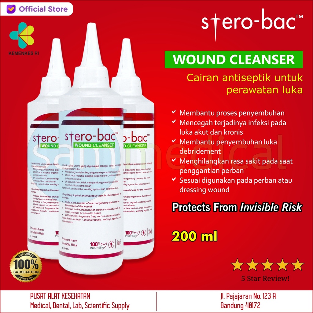Stero-bac Wound Cleanser 200ml
