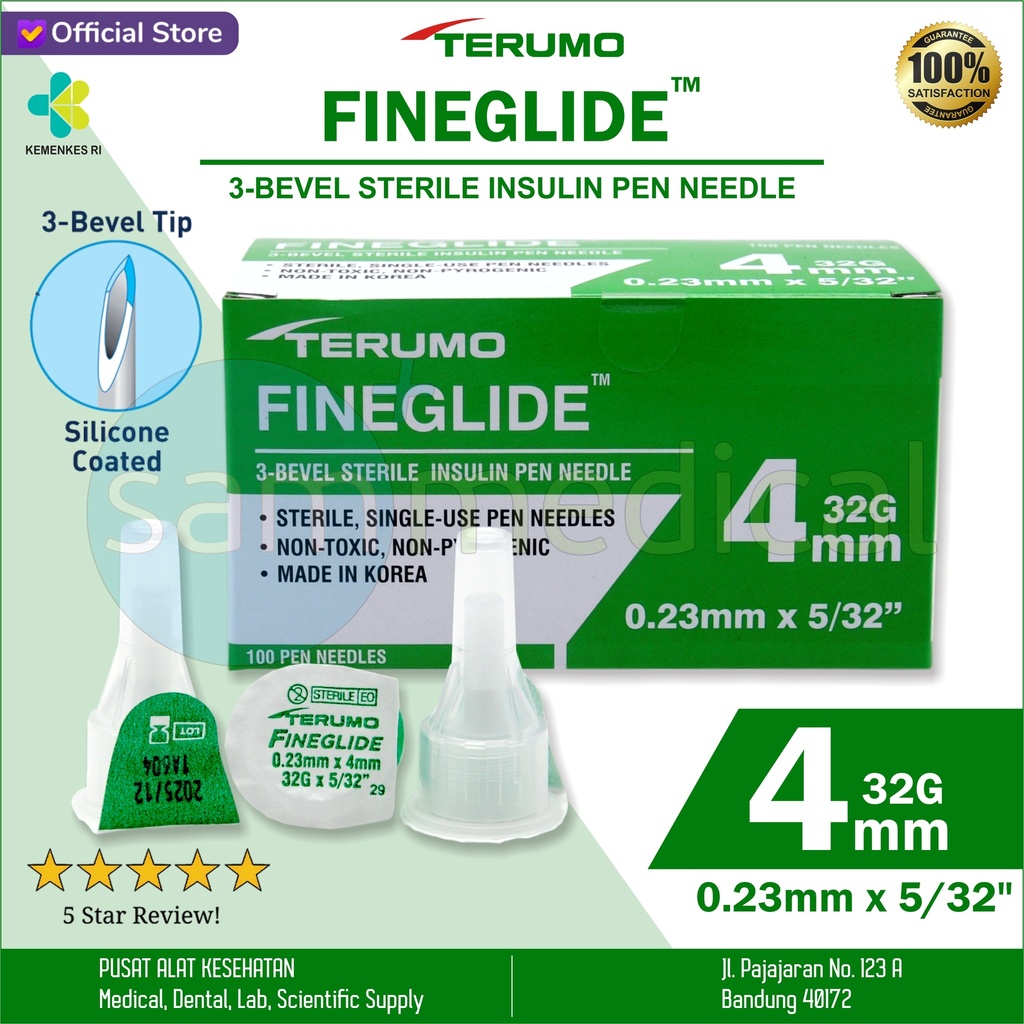 [00120210496] Terumo FineGlide Insulin Needle 32Gx4mm(571371)