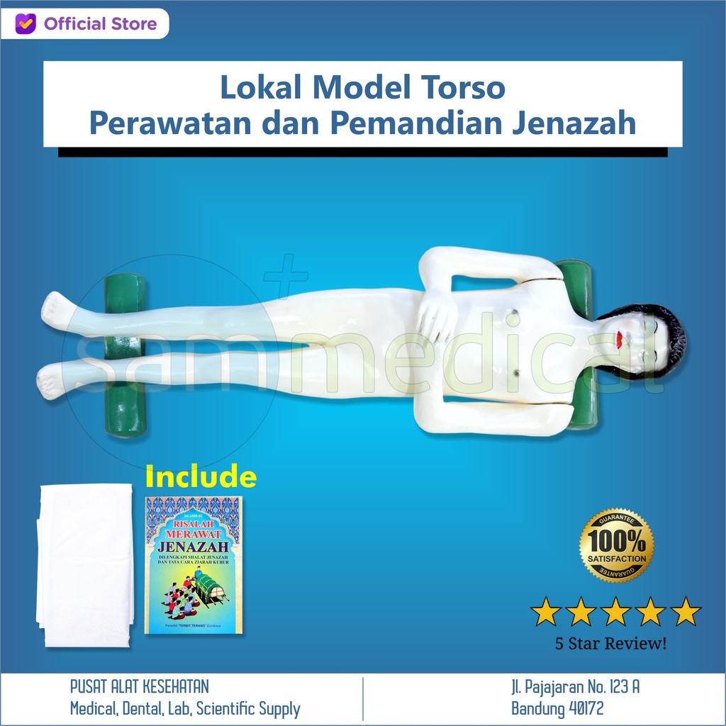 Lokal Model Torso Perawatan dan Pemandian Jenazah Perempuan