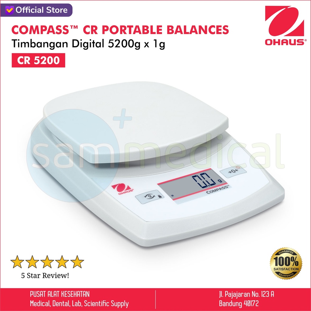 [00120210542] OHAUS Compass CR Timbangan Digital 5200gr x 1g CR 5200