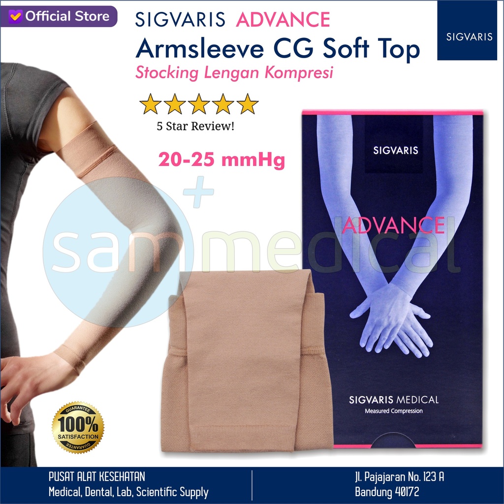 SIGVARIS ADVANCE Armsleeve - CG Soft Top - CCL2 Size XL(77323)