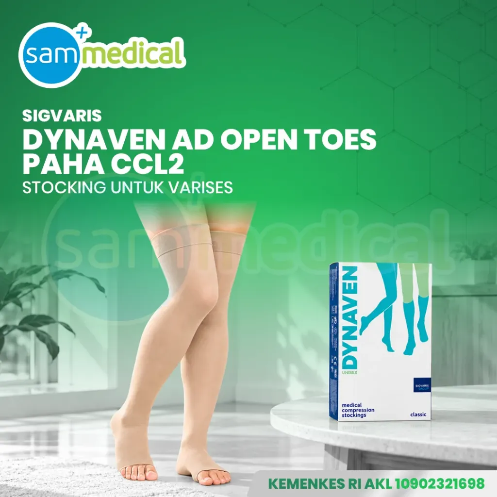 SIGVARIS DYNAVEN AG Open Toes - Paha CCL2 Size S (Long)(318617)