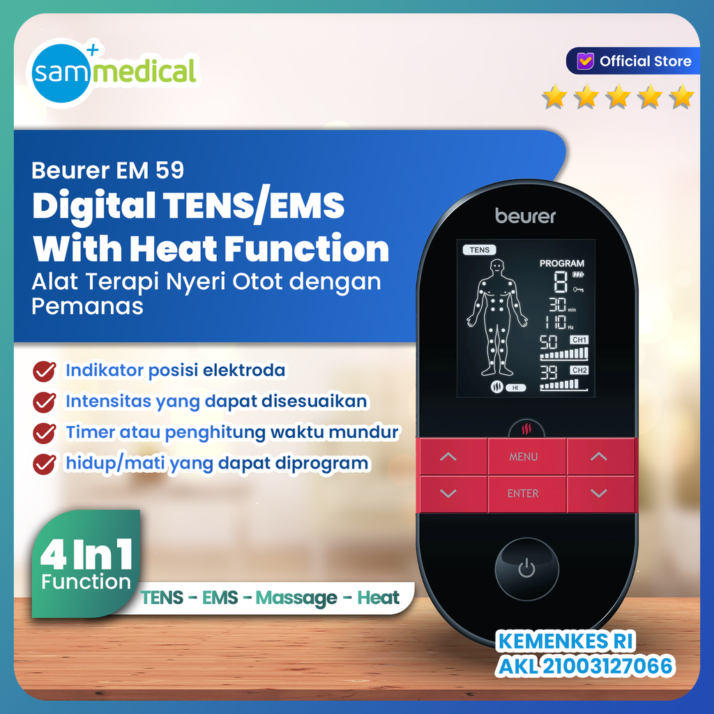 [00120210688] Beurer Digital TENS/EMS With Heat Function EM 59