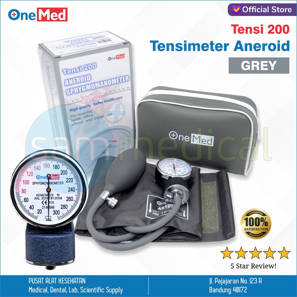 [00120220004] One Med Tensi 200 Tensimeter Aneroid Grey