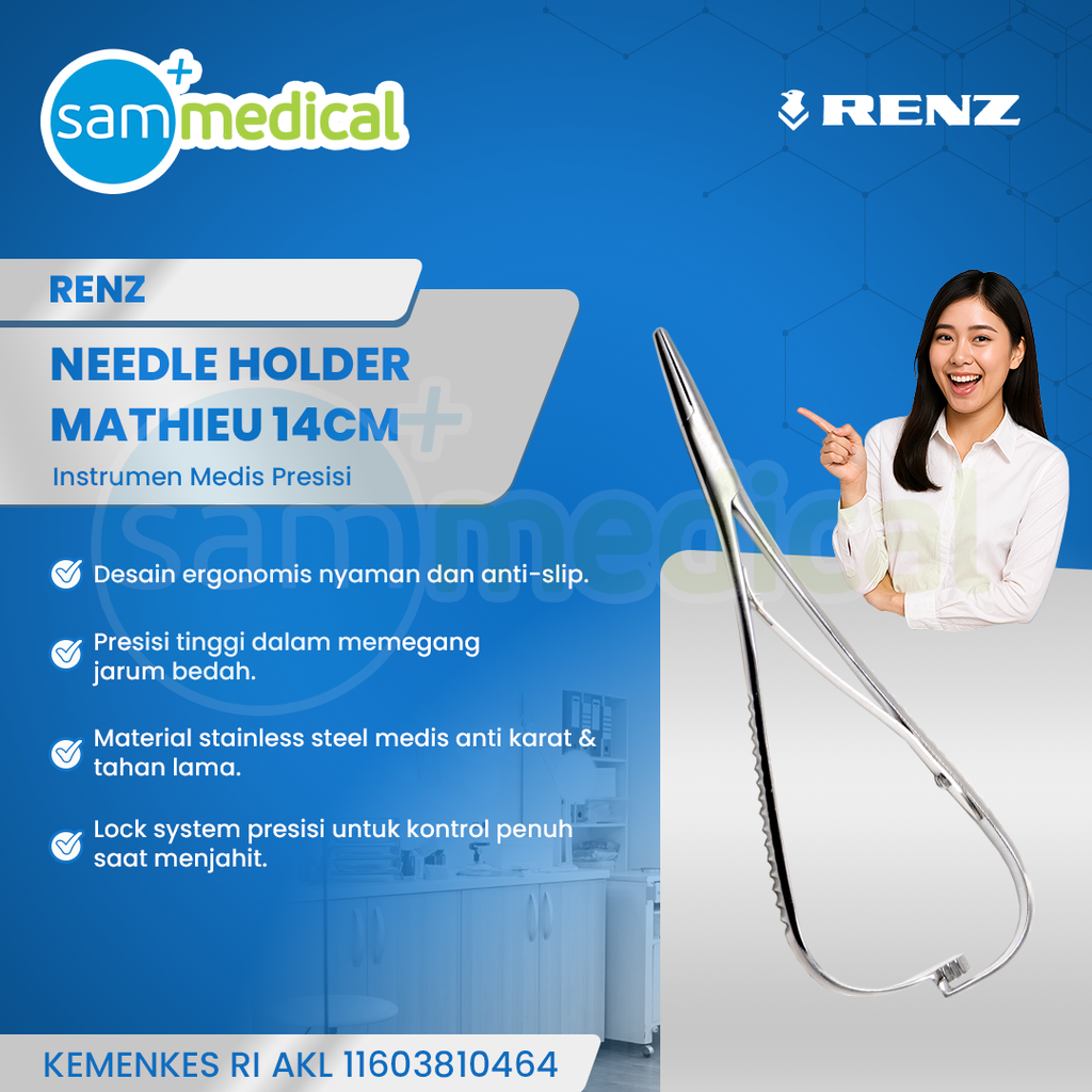 [00120220020] Renz Needle Holder Mathieu 14cm