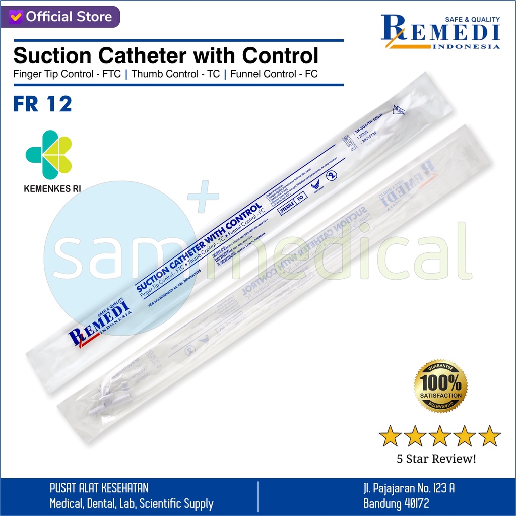 Remedi Suction Catheter Finger Tip Control FR 12