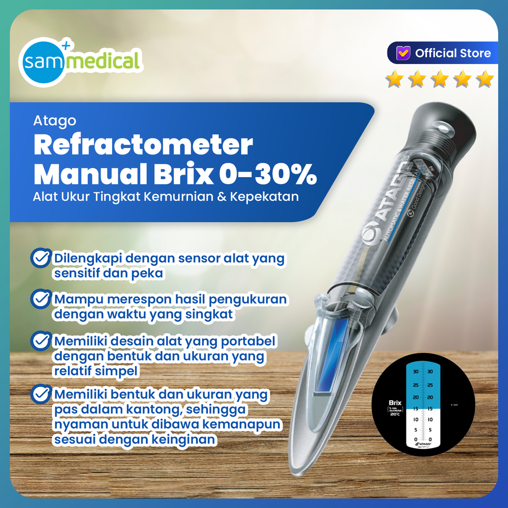[00120220026] Atago Refractometer Manual (BRIX 0-33%) - Master T