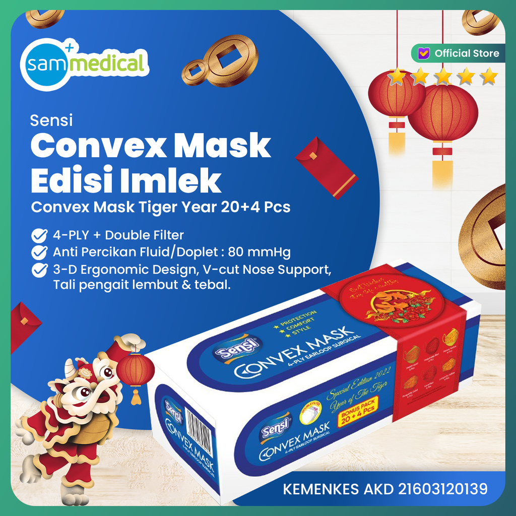 [00120220029] Sensi Convex Mask EDISI IMLEK isi 20+4pcs