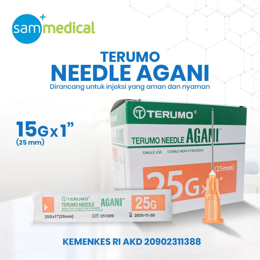[00120220046] Terumo Needle AGANI - 1 inch x 25G