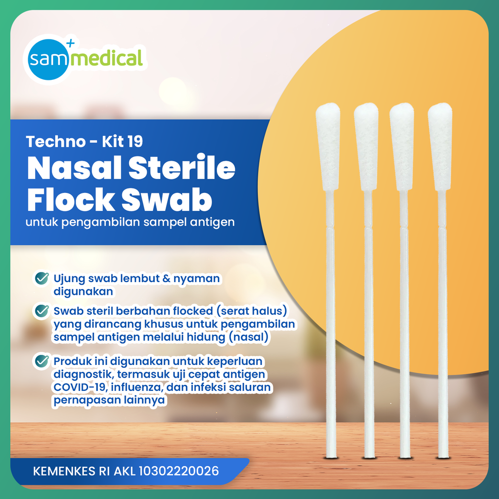 [00120220169] Nasal Sterile Flock Swab u/ Antigen ECERAN