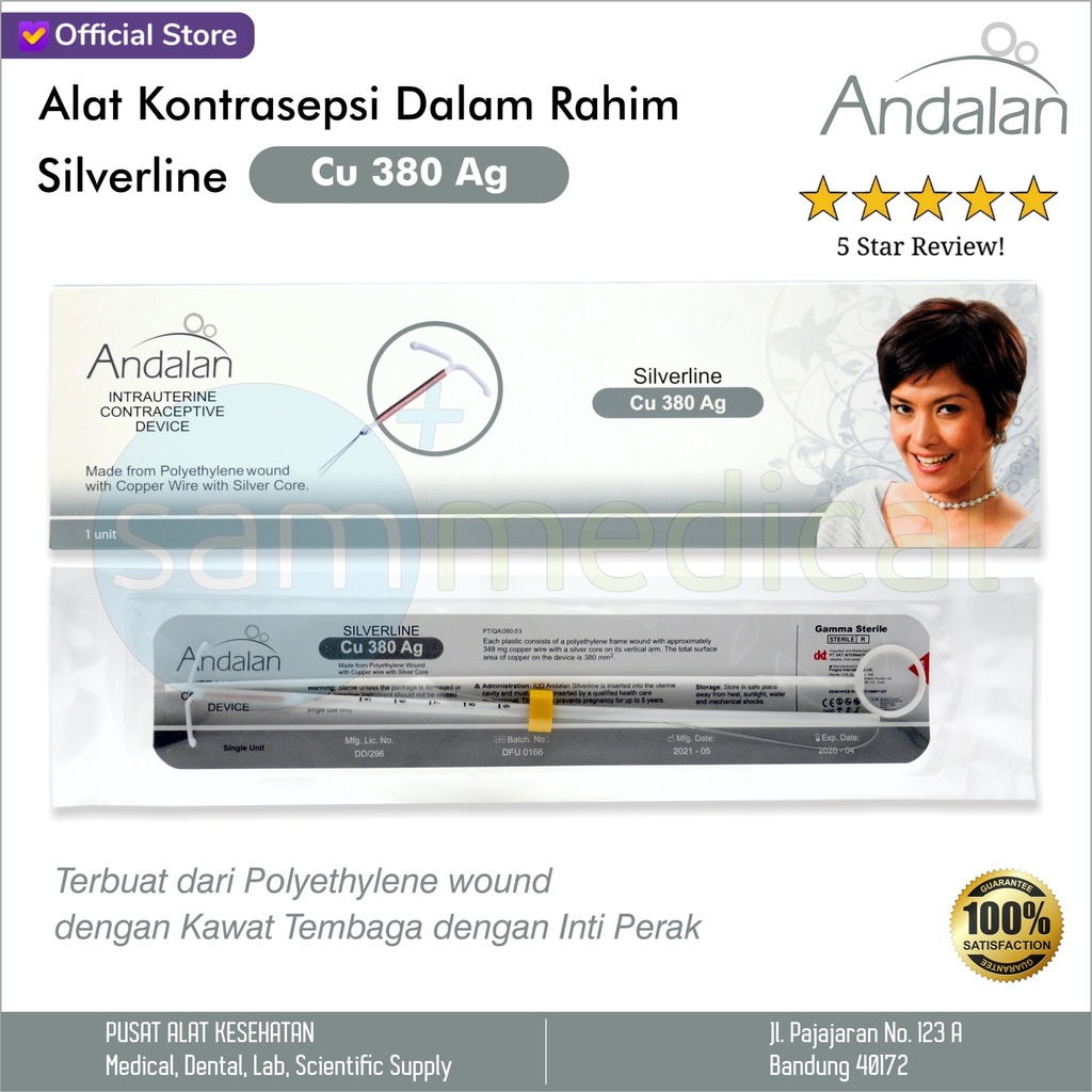 [00120220182] Andalan IUD Silverline 380Ag / Alat KB Spiral
