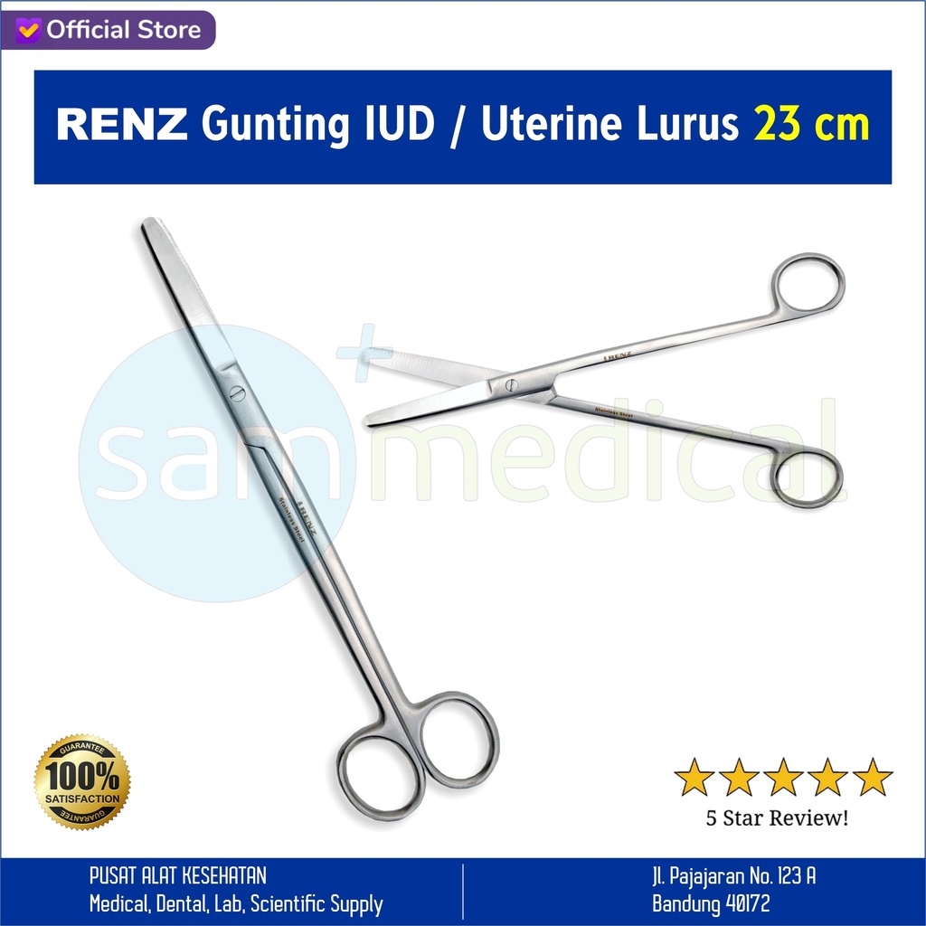 [00120220189] Renz Gunting IUD / Uterine Lurus 24cm