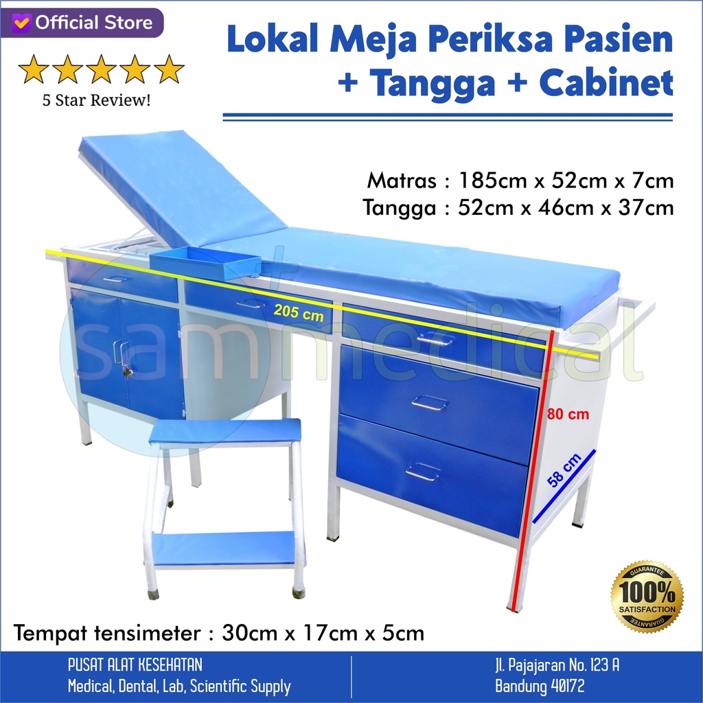 Lokal Meja Periksa Pasien + Tangga + Cabinet + Laci