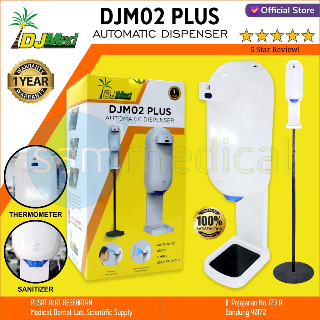 DJMed Infrared Thermometer + Sanitizer DJM-02 PLUS