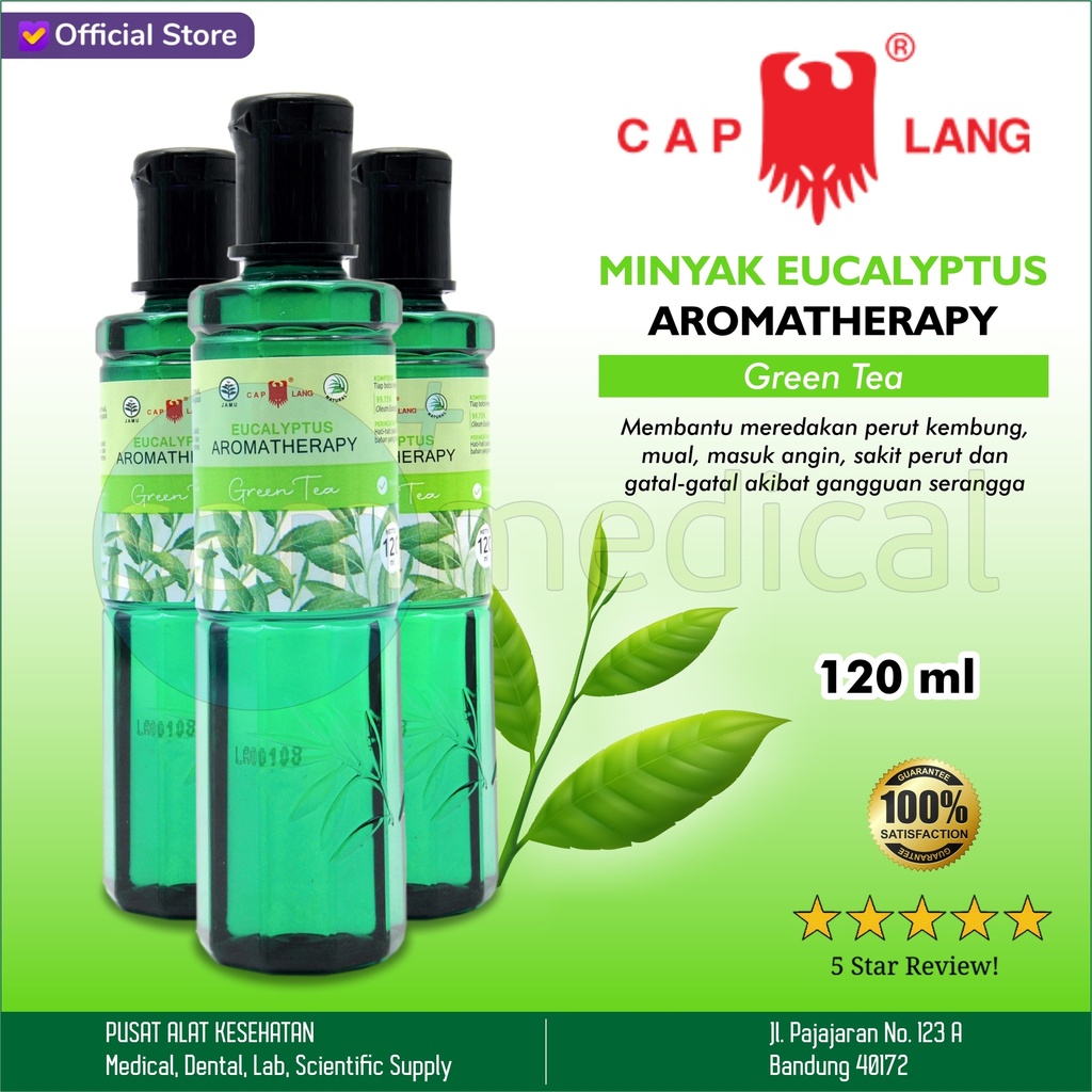 [00220220010] Cap Lang Minyak Kayu Putih Aromatherapy Green Tea 120ml