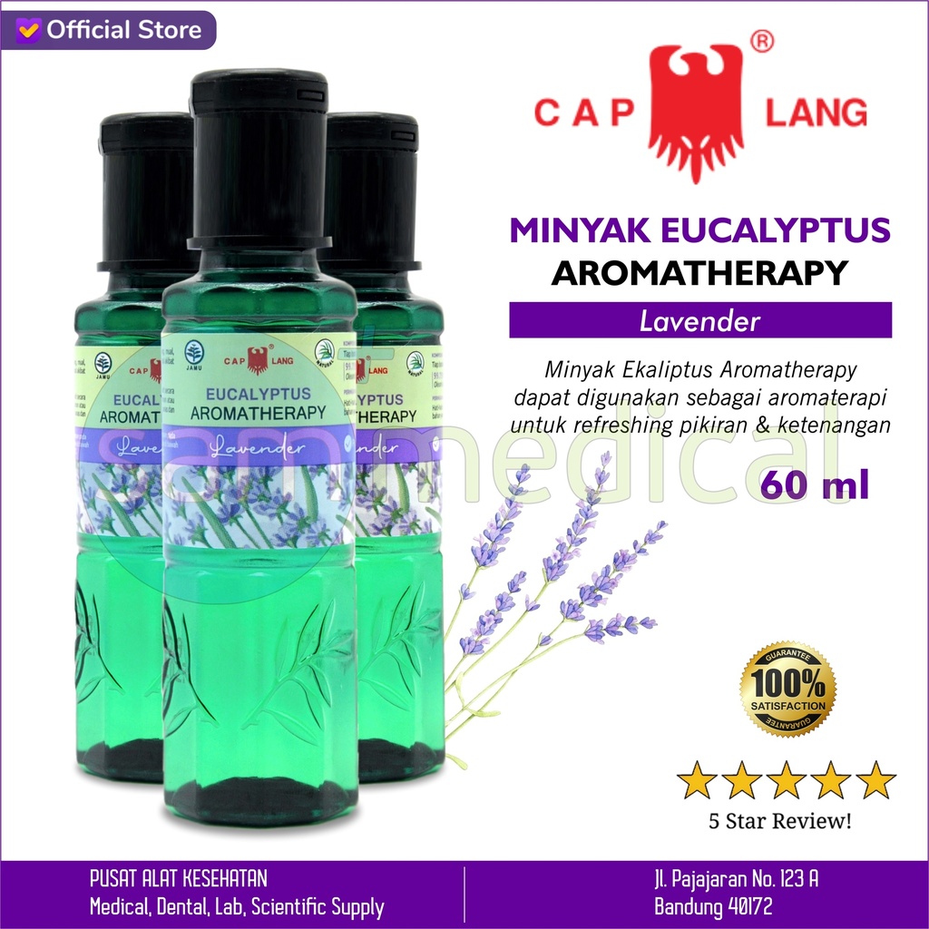 [00220220016] Cap Lang Minyak Kayu Putih Aromatherapy Lavender 60ml