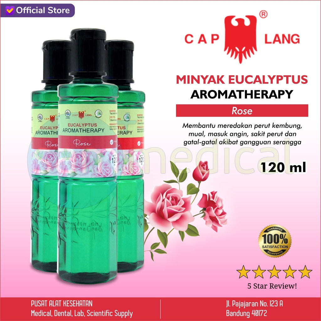 [00220220017] Cap Lang Minyak Kayu Putih Aromatherapy Rose 120ml